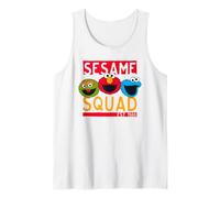 Sesame Street Oscar Elmo Cookie Monster Squad Retro Design Tank Top