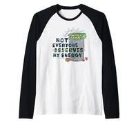Sesame Street Oscar Not Everyone Deserves My Energy Raglan Baseball Tee