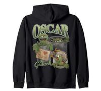 Sesame Street Oscar the Grouch Bootleg Style Zip Hoodie