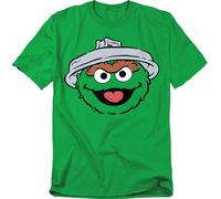 Sesame Street Oscar The Grouch Full Face Unisex T Shirt, Kelly Green, Large