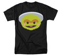Sesame Street Oscar The Grouch Kawaii Face Unisex T Shirt, Black, XXXX-Large