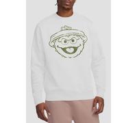 Sesame Street Oscar The Grouch Mono Sweatshirt, White Sesame Street White S