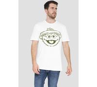Sesame Street Oscar The Grouch Mono T-Shirt, White | Size: 5XL Sesame Street White 5XL
