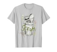 Sesame Street Oscar The Grouch Scram T-Shirt, Men, Silver Grey, 3X-Large