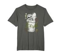 Sesame Street Oscar The Grouch Scram T-Shirt, Men's Big and Tall, Asphalt Grey, 5X Tall