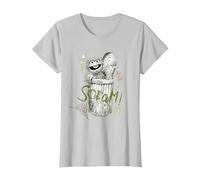 Sesame Street Oscar The Grouch Scram T-Shirt, Women, Silver Grey, Medium
