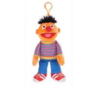 Sesame Street Plush Key Pendant Cuddly Toy Sesame Street Plush Bag Clip to Choose From 8 Characters 17-20 cm (Ernie)