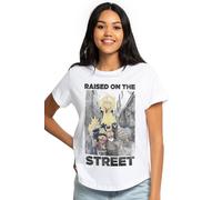 Sesame Street Raised On The Streets Classic Womens T-Shirt White Sesame Street White M