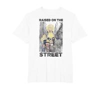 Sesame Street Raised On The Streets T-Shirt, Men's Big and Tall, White, 6X Tall