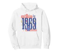 Sesame Street Red, White And Blue 1969 Group Pullover Hoodie