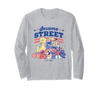 Sesame Street Red, White and Blue Group Long Sleeve T-Shirt