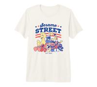 Sesame Street Red, White and Blue Group Premium T-Shirt