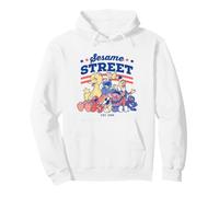 Sesame Street Red, White And Blue Group Pullover Hoodie