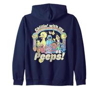 Sesame Street Retro Group Chillin' With My Peeps Zip Hoodie