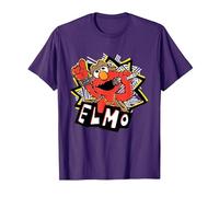 Sesame Street Rock Star Singer Elmo T-Shirt, Men, Purple, X-Large