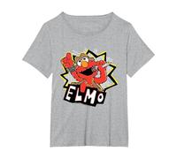 Sesame Street Rock Star Singer Elmo T-Shirt, Women's Plus, Heather Grey, 4X