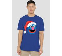 Sesame Street Scribble Christmas Grover T-Shirt, Royal Sesame Street Blue M