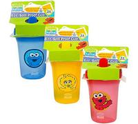Sesame Street Sesame Beginnings 8oz. Spill Proof Cups - Big Bird, Cookie Monster and Elmo (3-Pack), Multicolored