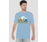 Sesame Street Sesame Group T-Shirt, Light Blue | Size: Medium Sesame Street Blue M
