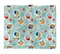 Sesame Street Silky Character Heads Festival Supersoft Blanket