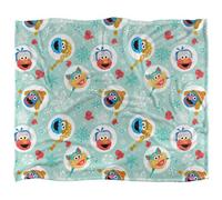 Sesame Street Silky Character Heads Festival Supersoft Blanket