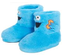 Sesame Street Slipper Boots Kids Elmo Cookie Monster Fleece Slippers House Shoes Fun Xmas Novelty Red or Blue Warm Booties
