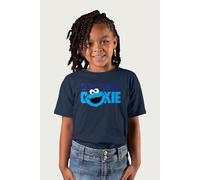Sesame Street Smart Cookie Monster T-Shirt in Navy | Size: 7-8 Years Sesame Street Navy 7-8 Years