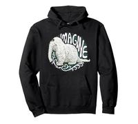 Sesame Street Snuffleupagus Imagine Pullover Hoodie, Adult Unisex, Black, XX-Large