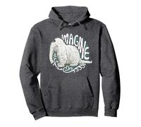 Sesame Street Snuffleupagus Imagine Pullover Hoodie, Adult Unisex, Dark Heather Grey, Small