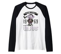Sesame Street Squad Count Baseball Champion College Cartoon Raglan Baseball Tee