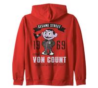 Sesame Street Squad Count Baseball Champion College Cartoon Zip Hoodie