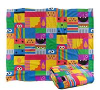 Sesame Street Squares Silky Touch Super Soft Throw Blanket 152 X 127 cm