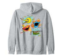 Sesame Street Street Beats Characters With Icons Zip Hoodie