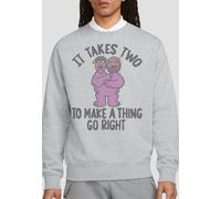 Sesame Street Takes Two Sweatshirt, Athletic Heather in Grey | Size: Small Sesame Street Grey S