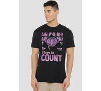 Sesame Street The Count Ah! Ah! Ah! T Shirt, Black Sesame Street Black S