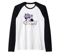 Sesame Street The Count Spray Paint Graffiti Tag Raglan Baseball Tee