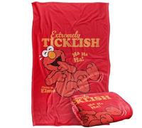 Sesame Street Tickle Me Elmo Extremely Ticklish Silky Touch Super Soft Throw Blanket 91 x 147 Cm