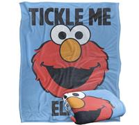 Sesame Street Tickle Me Elmo Tickle Me Silky Touch Super Soft Throw Blanket 152 X 127 Cm