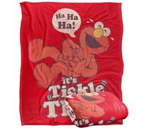 Sesame Street Tickle Me Elmo Tickle Time Silky Touch Super Soft Throw Blanket 152 X 127 Cm