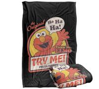 Sesame Street Tickle Me Elmo Try Me Silky Touch Super Soft Throw Blanket 91 x 147 Cm