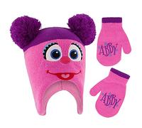 Sesame Street Toddler Winter, Kids Gloves or Mittens, Abby Cadabby Baby Beanie for Girls Ages 2-4, Hat 2