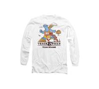 Sesame Street Track Field Long Sleeve T-Shirt, White Sesame Street White XXL