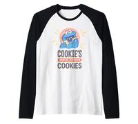 Sesame Street Vintage Cookie Monster World Famous Cookies Raglan Baseball Tee