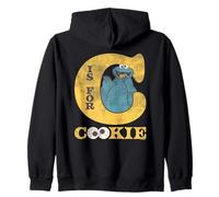 Sesame Street Vintage Heart C Is For Cookie Monster Zip Hoodie