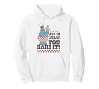 Sesame Street Vintage Heart Cookie Life Is What You Bake It Pullover Hoodie