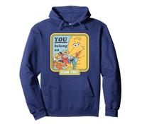Sesame Street Vintage Heart Elmo, Cookie Monster, You Belong Pullover Hoodie