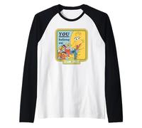 Sesame Street Vintage Heart Elmo, Cookie Monster, You Belong Raglan Baseball Tee
