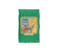 Sesame Street Vintage Heart Elmo, Cookie Monster, You Belong Silky Touch Super Soft | Size: Large Sesame Street Multicolor Large