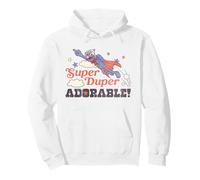 Sesame Street Vintage Heart Grover, Super Duper Adorable Pullover Hoodie