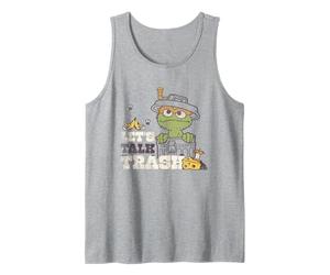 Sesame Street Vintage Heart Oscar, Let's Talk Trash Tank Top